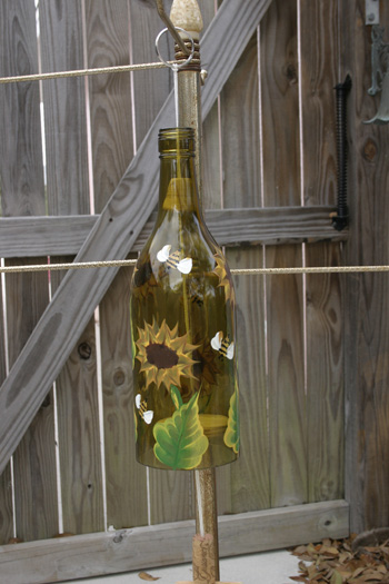 Hand Painted Wind Chime Sunflower